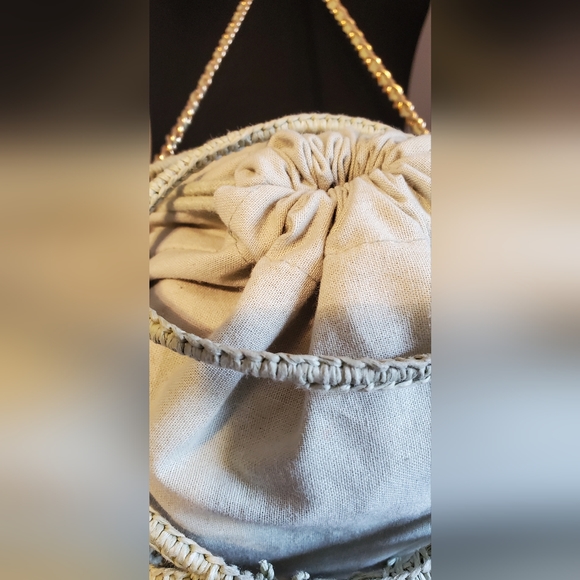 House of Harlow 1960 Rattan Woven Bucket Bag Nwt - Picture 4 of 13